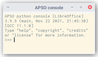 APSO: REPL in Console