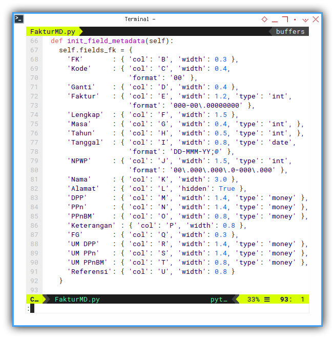 Python Macro: Field Metadata