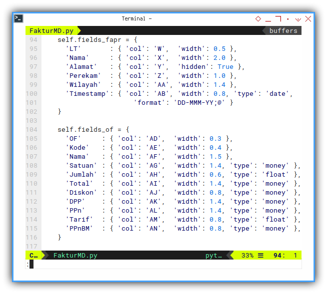 Python Macro: Field Metadata