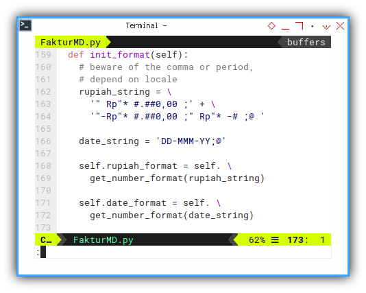 Python Macro: Initialize Formatting String