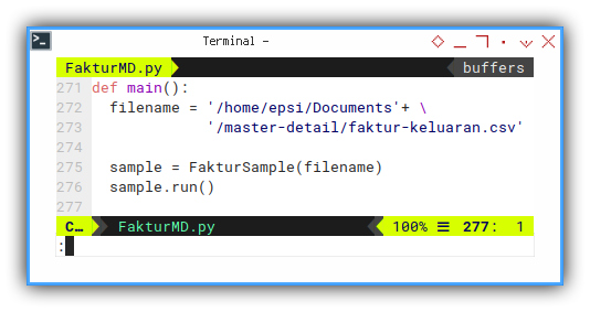 Python Macro: Main Program