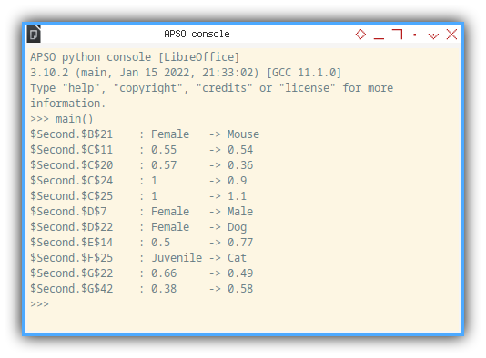 Python Macro: APSO: LibreOffice Macro