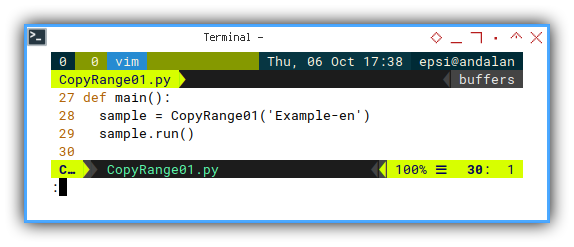 Python Macro: Vim: Main: Program Entry Point