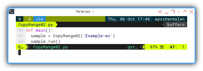 Python Macro: Vim: Main: Program Entry Point