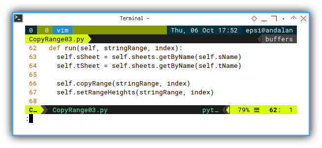 Python Macro: Vim: Main: Run: Execute