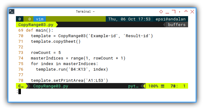 Python Macro: Vim: Main: Program Entry Point