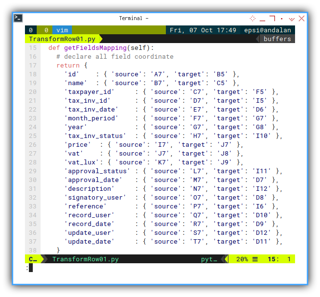 Python Macro: Field Mapping