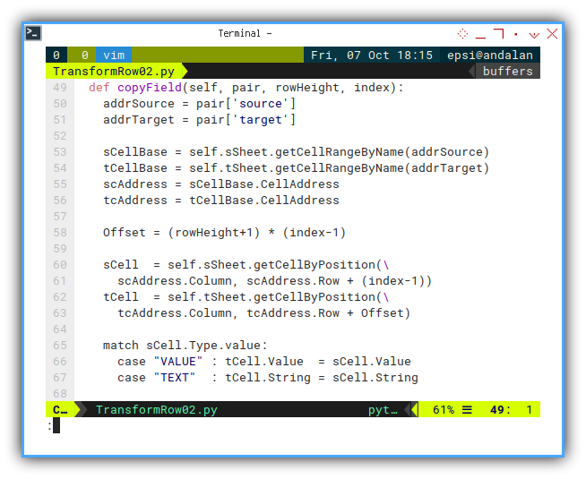 Python Macro: Copy Field