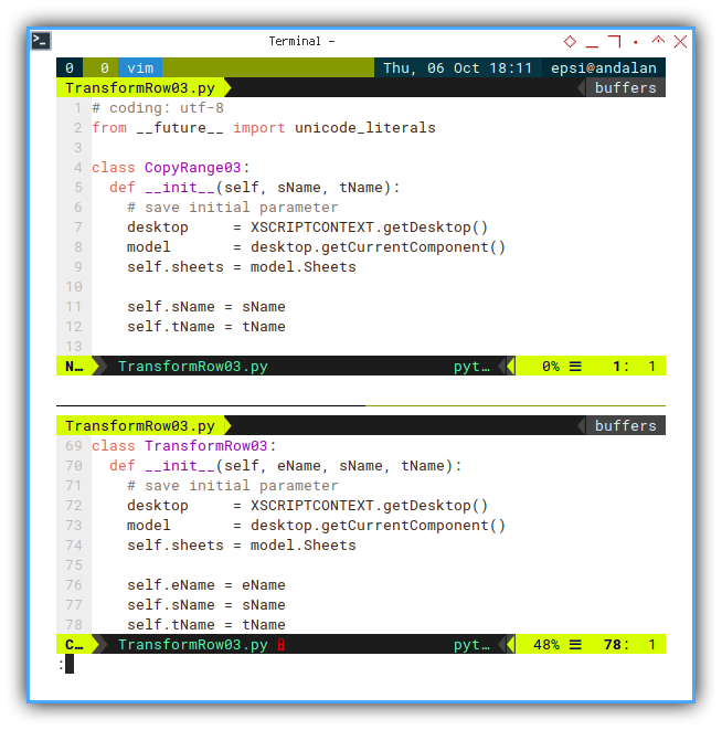 Python Macro: Dual Class