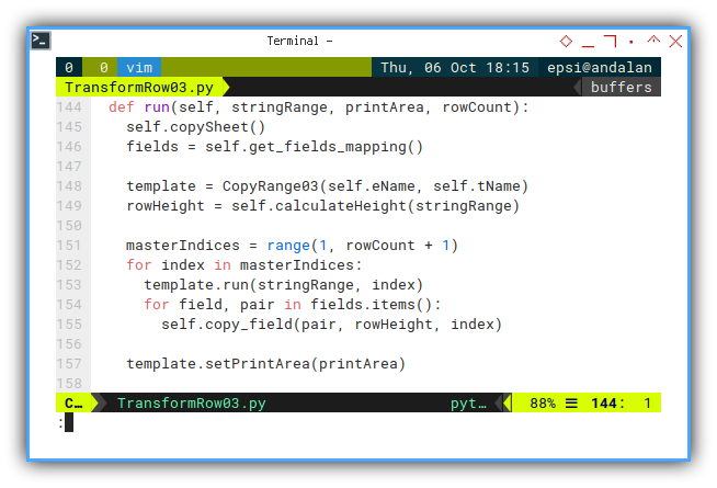 Python Macro: Vim: Main: Run: Execute