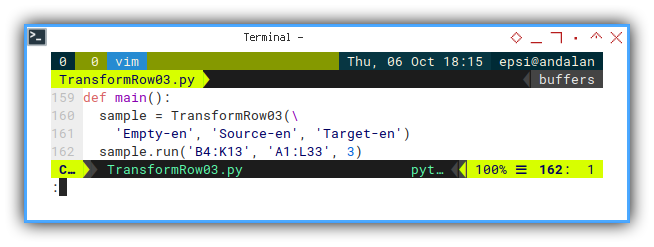 Python Macro: Vim: Main: Program Entry Point