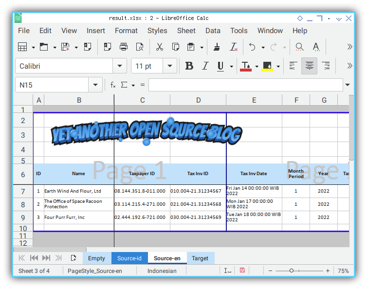 Worksheet: Source Data: English