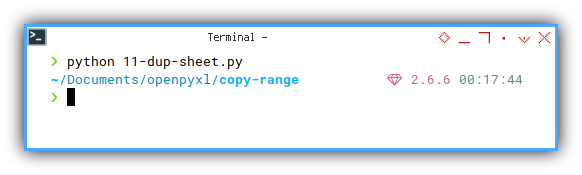 openpyxl: Result