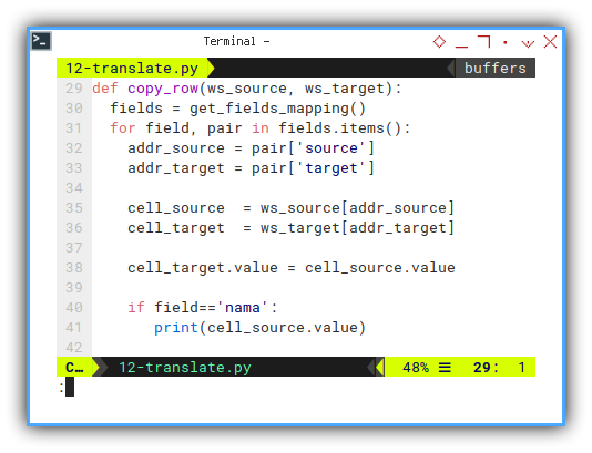 openpyxl: Using Mapping