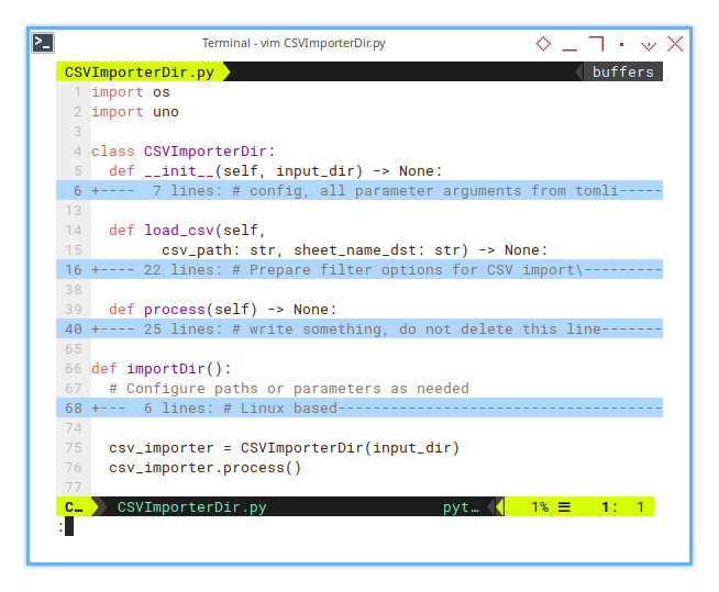 Merge CSV: Calc Macro: Class Skeleton