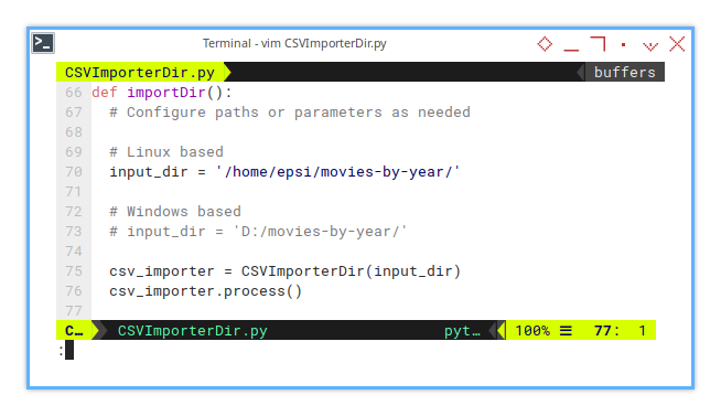 Merge CSV: Calc Macro: Main Method