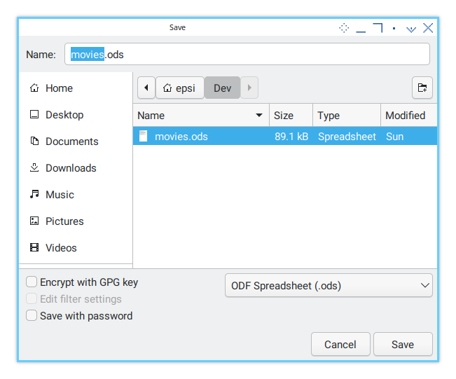 Merge CSV: Calc Macro: Save to ODS