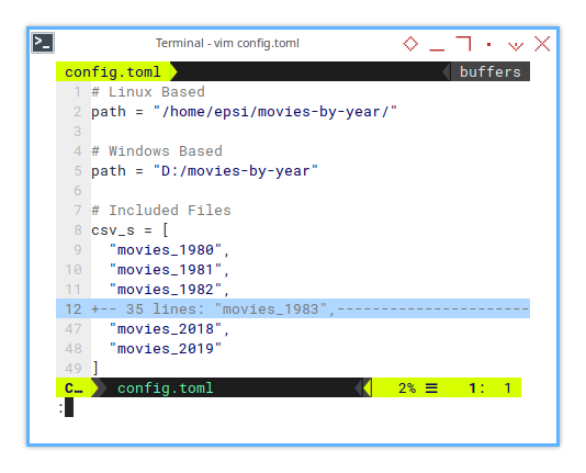 Merge CSV: openpyxl: Config: TOML