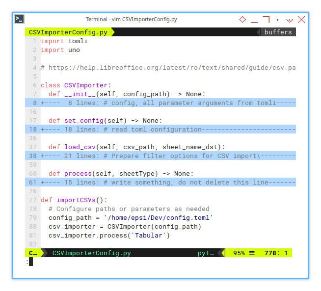 Merge CSV: Calc Macro: Class Skeleton