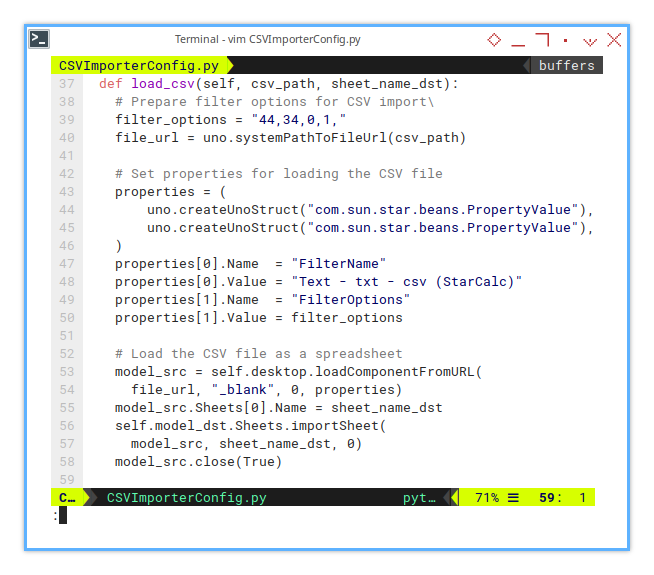 Merge CSV: Calc Macro: Loading CSV: Filter Options