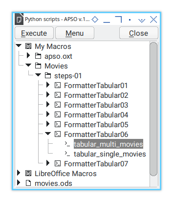 Calc Macro: Step One: APSO Dialog