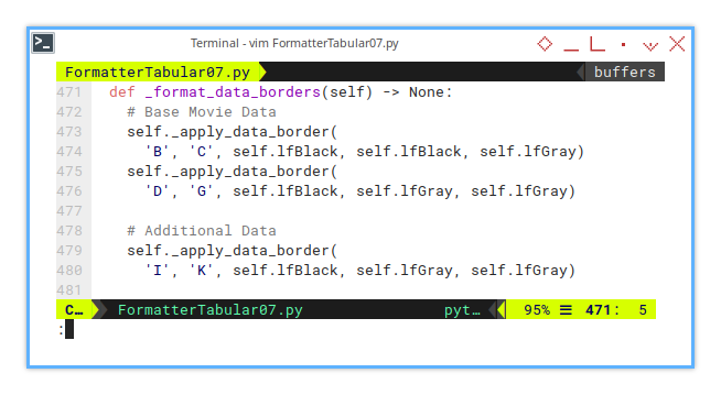 Calc Macro: Step Seven: Format Data Border