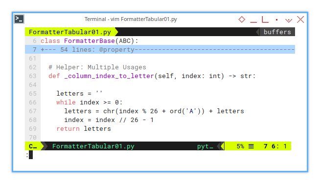 Calc Macro: Step One: Index to Letter