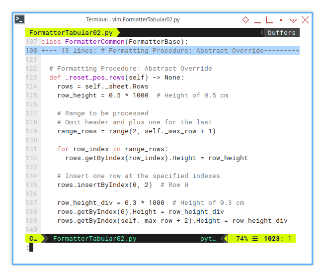 Calc Macro: Step Two: Reset Post Rows