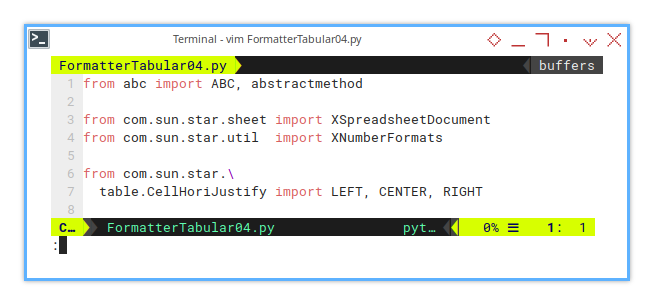 Calc Macro: Step Four: Import Statements