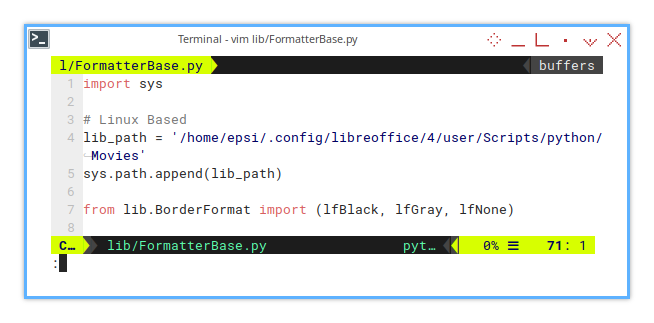 Calc Macro: Step Nine: Import in Base Library