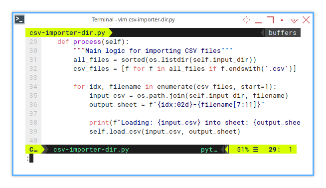 Merge CSV: openpyxl: Process