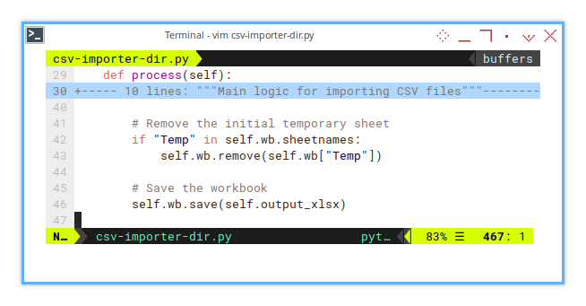 Merge CSV: openpyxl: Process