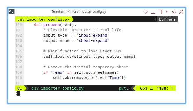 Merge CSV: openpyxl: Process