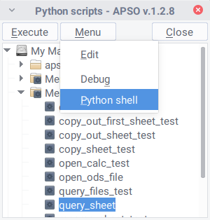 APSO: Python Scripts Feature