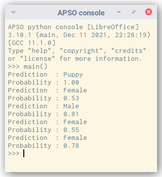 Python Macro: Displaying into Console