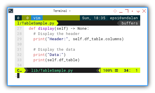 Pivot: Dataframe: Model View: TableSample: Display