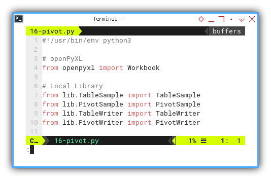 Pivot: openPyXL: Pivot Writer: Libraries