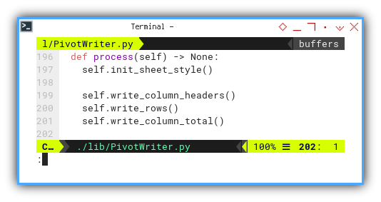 Pivot: openPyXL: Pivot Writer: Process