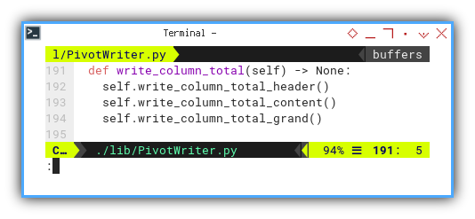 Pivot: openPyXL: Pivot Writer: Total Column