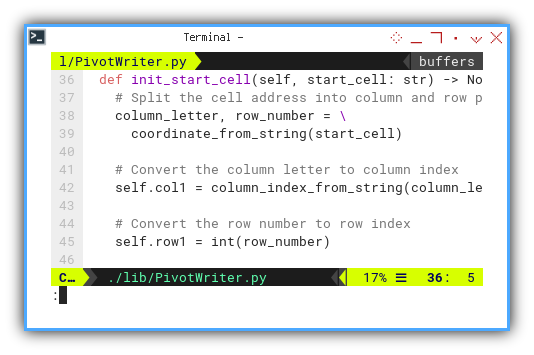 Pivot: openPyXL: Pivot Writer: Starting Cell Location