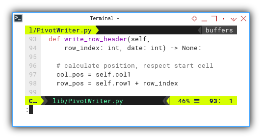 Pivot: openPyXL: Pivot Writer: Row: Header