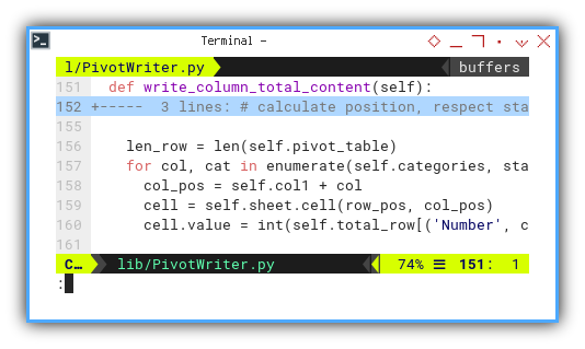 Pivot: openPyXL: Pivot Writer: Total: Content
