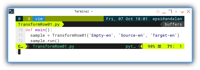 Python Macro: Vim: Main: Program Entry Point