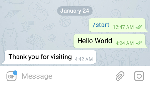 BASH: Telegram Bot: Feedback Message on Smartphone