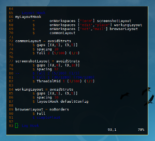 Haskell Dollar Syntax in XMonad Layout