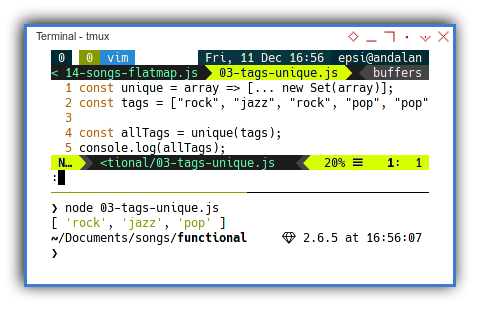 Songs: Functional Programming: Unique Tags