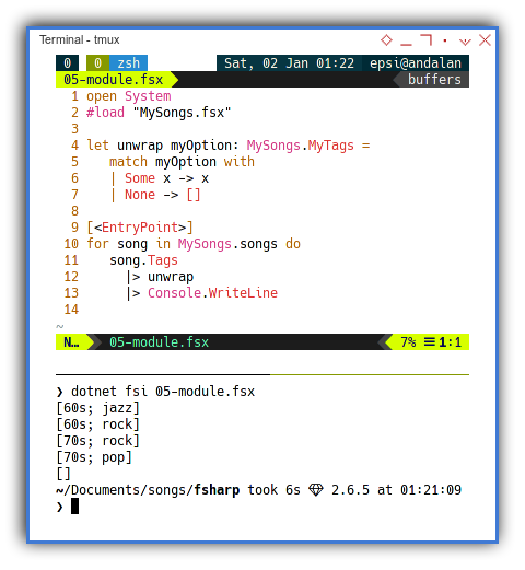 .NET F#: Using Songs File