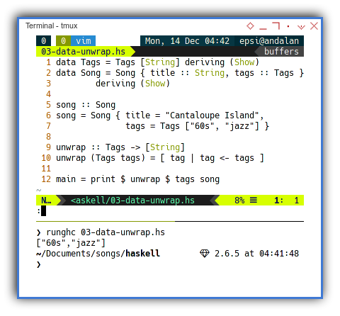 Haskell: Unwrapping Data Constructor