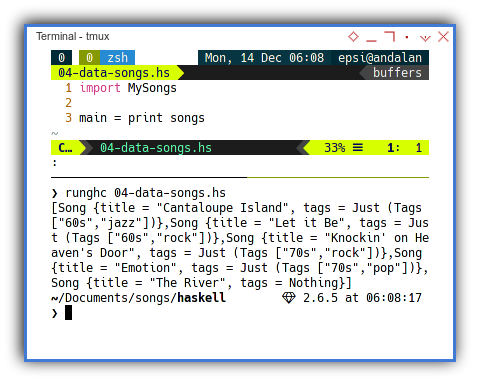 Haskell: Using The Module