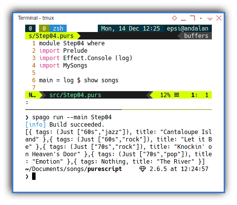 Purescript: Using The Module